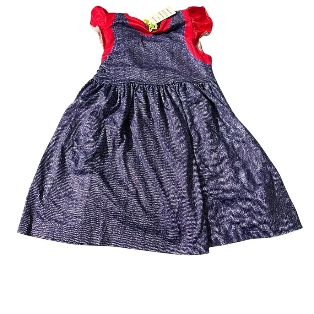 Super Mario Peaches Kids Denim Blue and Red Halloween Costume